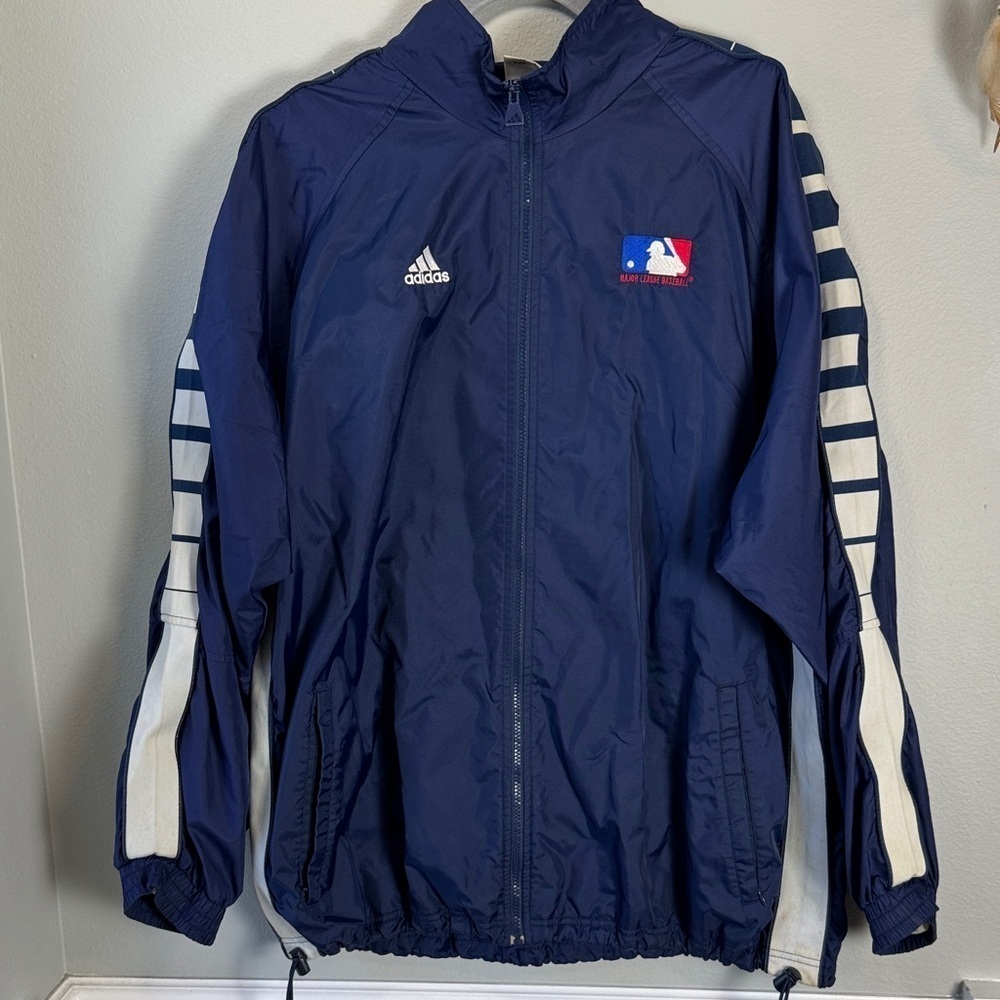 Vintage Adidas Dark Blue MLB Track Jacket